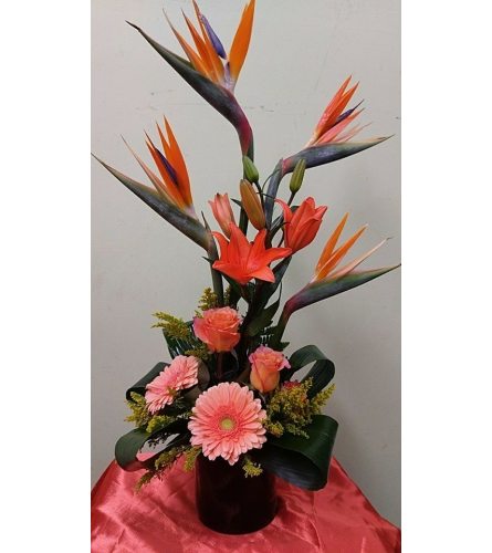 Escape to the tropics. An arrangement by Avenue Flowers and Gifts.