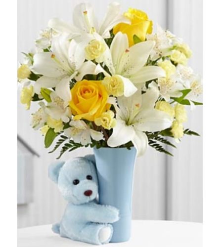 Baby Boy Hug. An arrangement by Avenue Flowers and Gifts.