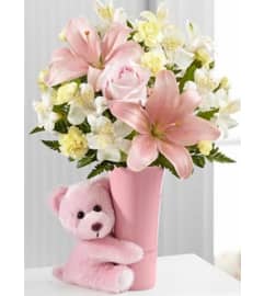 Baby Girl Hug. An arrangement by Avenue Flowers and Gifts.