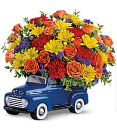 Ford Pickup 1948 Replica. An arrangement by Avenue Flowers and Gifts.