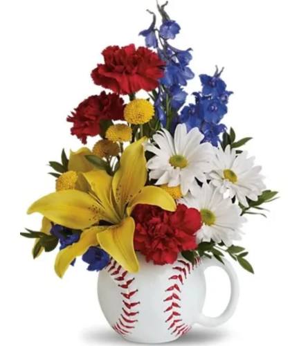 Homerun. An arrangement by Avenue Flowers and Gifts.