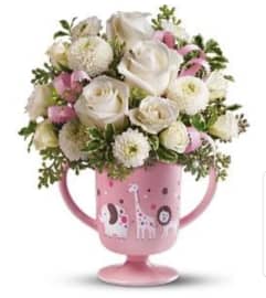 Baby Girl Circus. An arrangement by Avenue Flowers and Gifts.