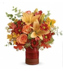 Tawny Red Autumn. An arrangement by Avenue Flowers and Gifts.