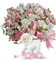 Little Lamb Girl. An arrangement by Avenue Flowers and Gifts.