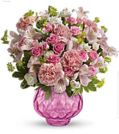 Rosy Pink Garden. An arrangement by Avenue Flowers and Gifts.