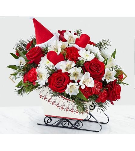 A Sleigh Ride. An arrangement by Avenue Flowers and Gifts.