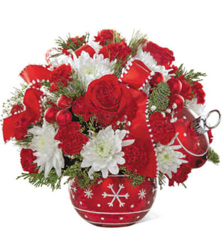 A Snowflake Ornament. An arrangement by Avenue Flowers and Gifts.