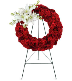 Love's Remembrance Wreath™. An arrangement by Avenue Flowers and Gifts.