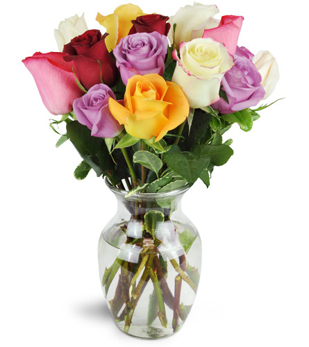 Rosie Potpourri™. An arrangement by Avenue Flowers and Gifts. Treat them to more than a dozen roses in an assortment of lovely shades..