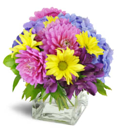 Pretty Purple Cheer™. An arrangement by Avenue Flowers and Gifts.