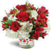 You're the One™ - Premium. An arrangement by Avenue Flowers and Gifts. White hydrangea and red Peruvian lilies are accented with waxflower,...