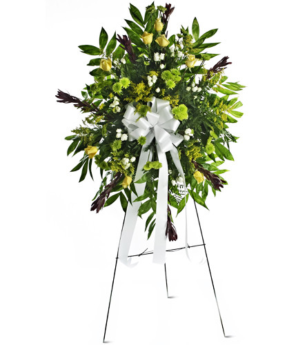 Warm Thoughts. An arrangement by Avenue Flowers and Gifts. Yellow roses, white spray roses, green poms, and more are beautifully arranged for...