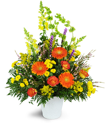 Everlasting Spirit. An arrangement by Avenue Flowers and Gifts. Gerbera daisies, roses, snapdragons, and more are beautifully arranged to send to...
