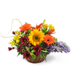 Basket of Wishes. An arrangement by Avenue Flowers and Gifts.
