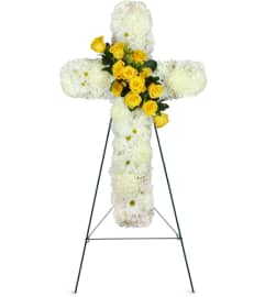 His Promise Cross Spray™. An arrangement by Avenue Flowers and Gifts.
