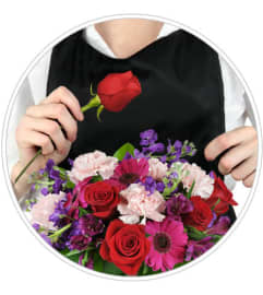 Florist's Choice for Romance. An arrangement by Avenue Flowers and Gifts.
