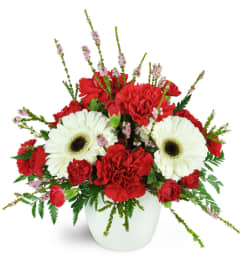 Cranberries and Cream™. An arrangement by Avenue Flowers and Gifts.