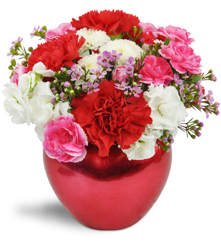 My Heart is Yours™. An arrangement by Avenue Flowers and Gifts. Surprise your special someone with red carnations, pink mini carnations, daisy...