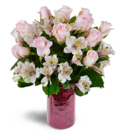 Blushing Love Bouquet™. An arrangement by Avenue Flowers and Gifts.