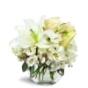 Halcyon Heart™ - Standard. An arrangement by Avenue Flowers and Gifts. A beautiful all-white arrangement including lilies, roses, lisianthus, and...