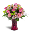 Perfectly Pink™ - Standard. An arrangement by Avenue Flowers and Gifts. Your arrangement will include bright pink roses, carnations, and...