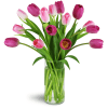 Perfect Pink Tulips™ - Deluxe. An arrangement by Avenue Flowers and Gifts. Featuring a stunning assortment of tulips in all shades of pink...