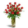 Roses are Romance™ - Deluxe. An arrangement by Avenue Flowers and Gifts. Long-stemmed roses are elegantly arranged with eucalyptus and hypericum...