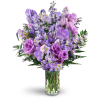 Purple Passion - Premium. An arrangement by Avenue Flowers and Gifts. Monk's hood, delphinium, veronica, purple lisianthus, Monte Cassino asters,...