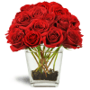 Love's Destiny Bouquet™ - Premium. An arrangement by Avenue Flowers and Gifts. Large red rose blooms burst from a clear glass vase lined with...