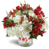 You're the One™ - Standard. An arrangement by Avenue Flowers and Gifts. White hydrangea and red Peruvian lilies are accented with waxflower,...